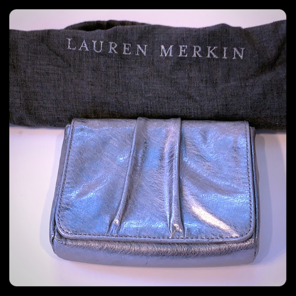 Lauren Merkin Silver Clutch Bag